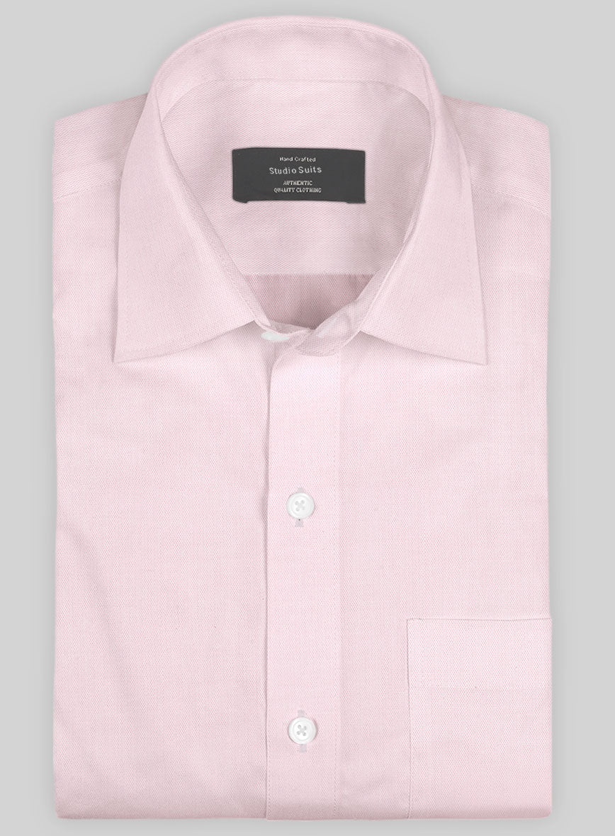 Italian Lombardo Gauze Pink Shirt - StudioSuits