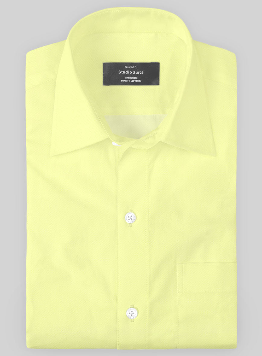 Italian Lombardo Lemon Yellow Shirt - StudioSuits