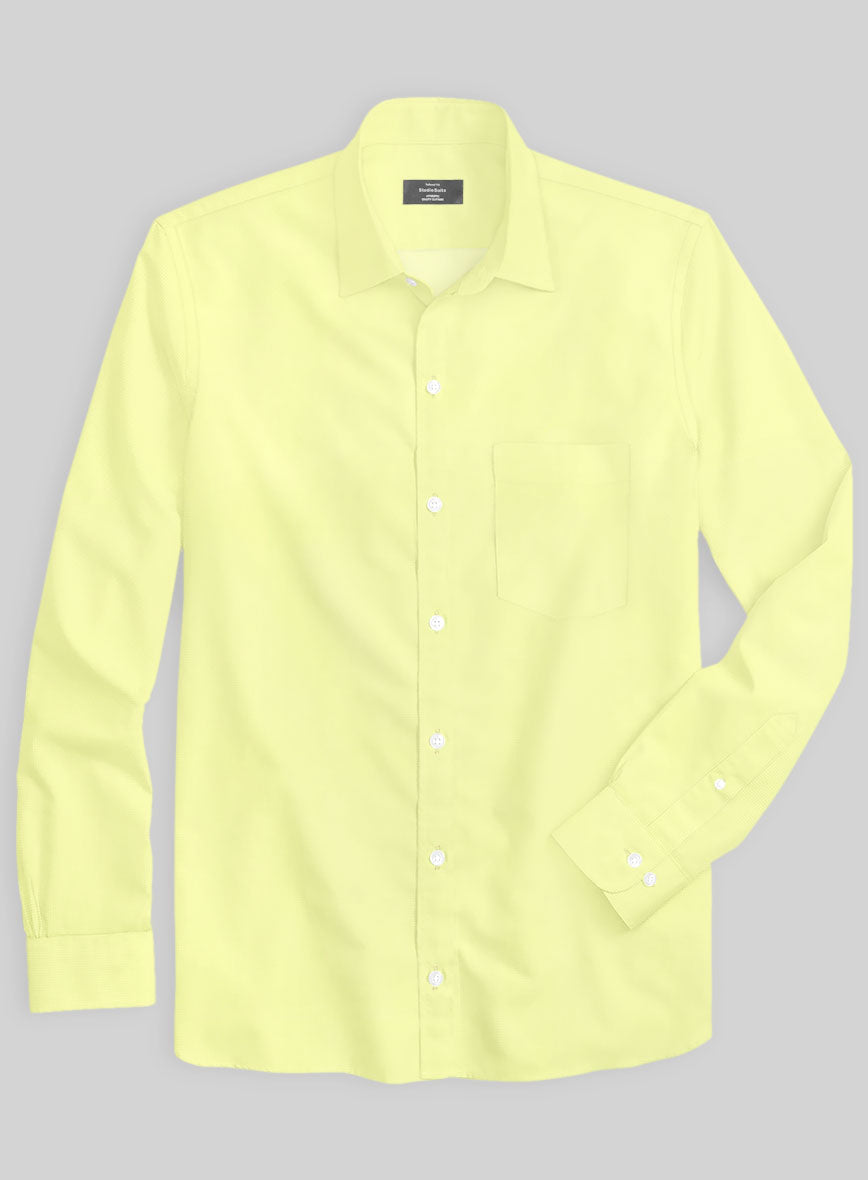 Italian Lombardo Lemon Yellow Shirt - StudioSuits