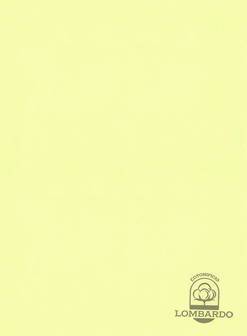 Italian Lombardo Lemon Yellow Shirt - StudioSuits