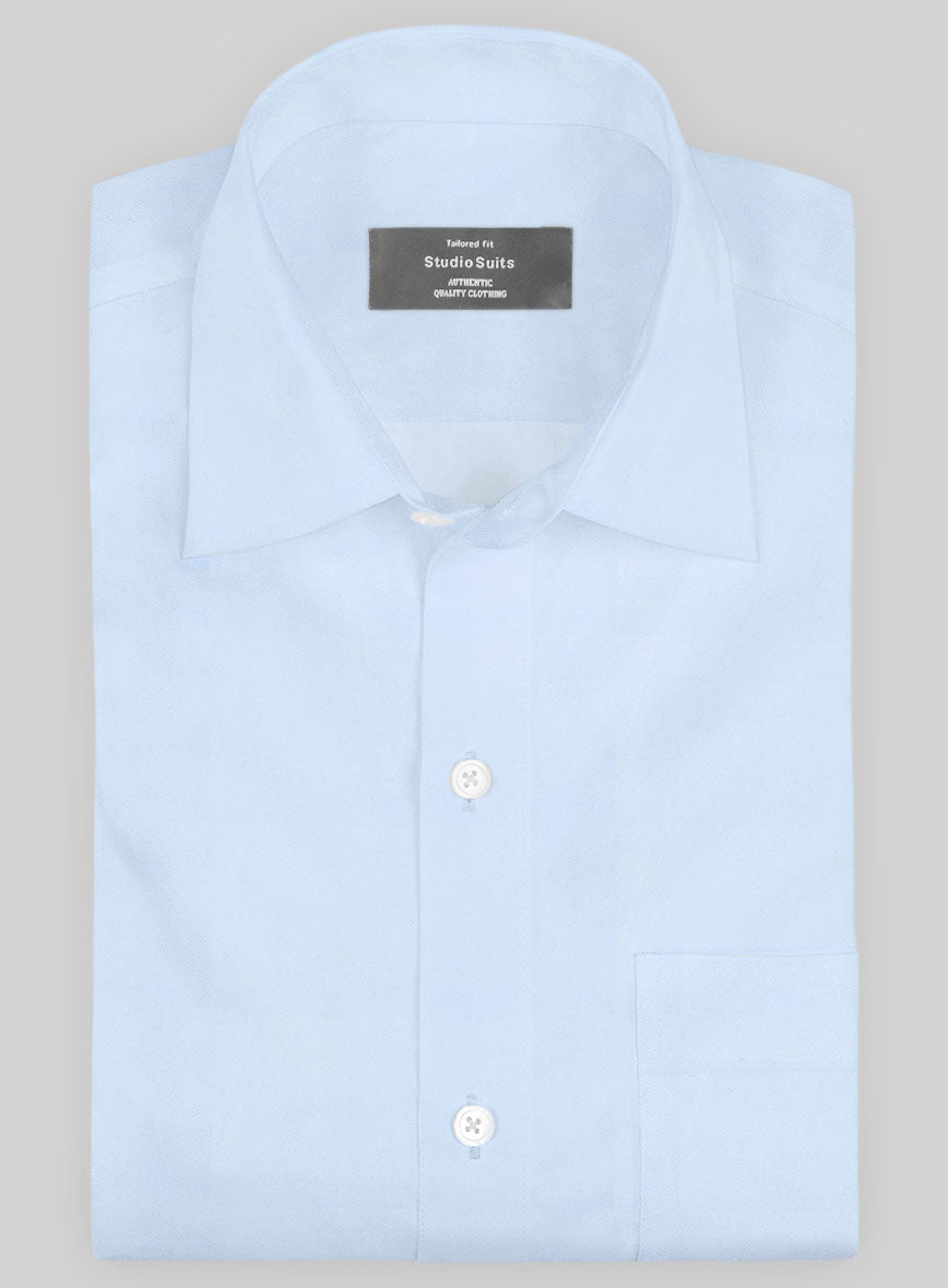 Italian Lombardo Light Blue Shirt - StudioSuits