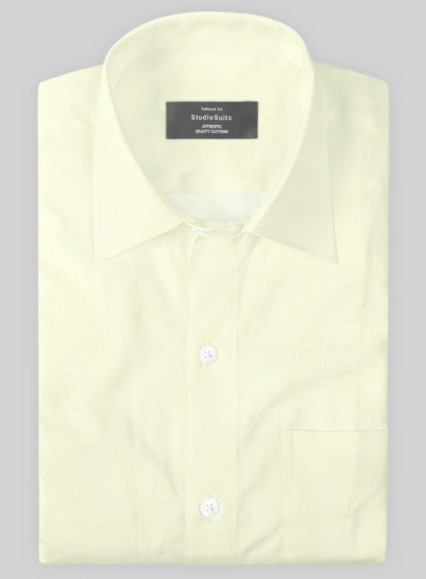 Italian Lombardo Light Yellow Shirt - StudioSuits