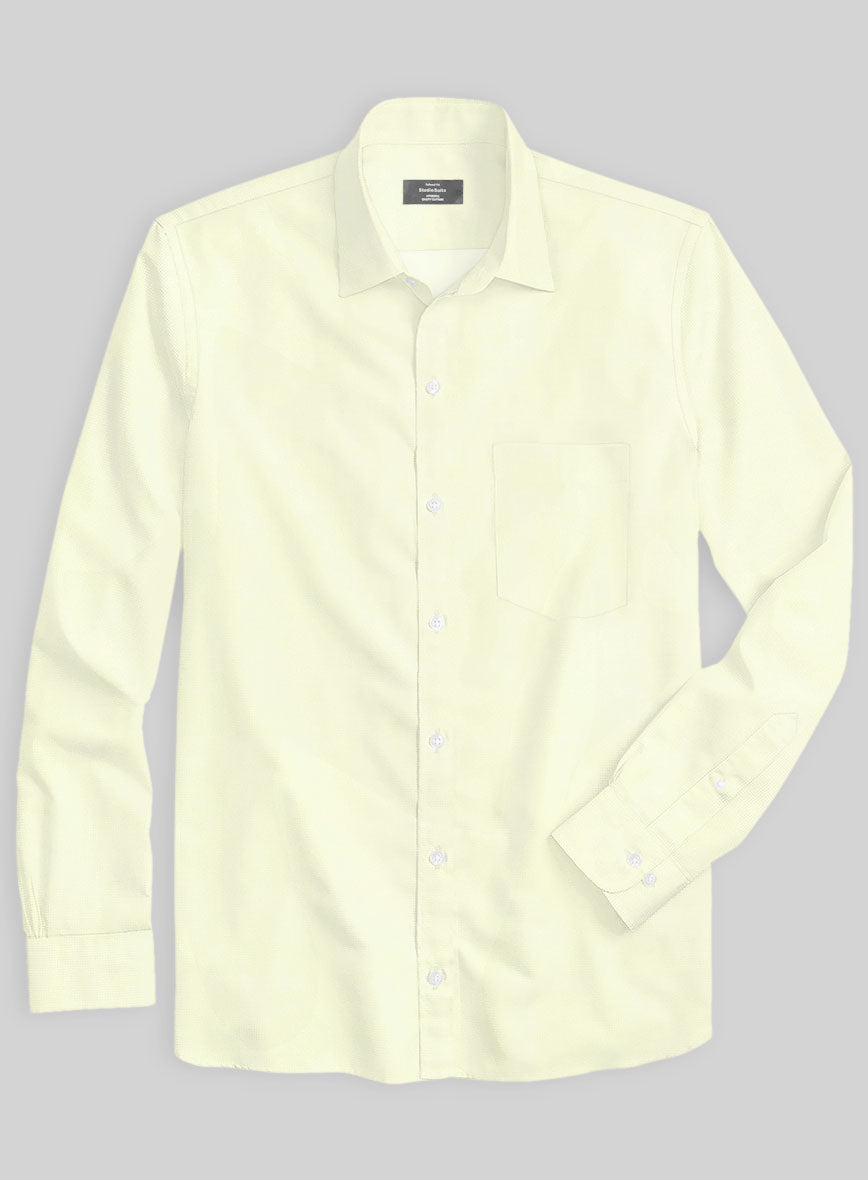 Italian Lombardo Light Yellow Shirt - StudioSuits
