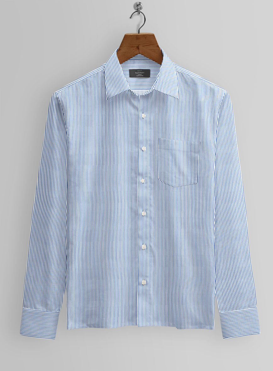 Italian Lombardo Mini Celestial Blue Stripes - StudioSuits