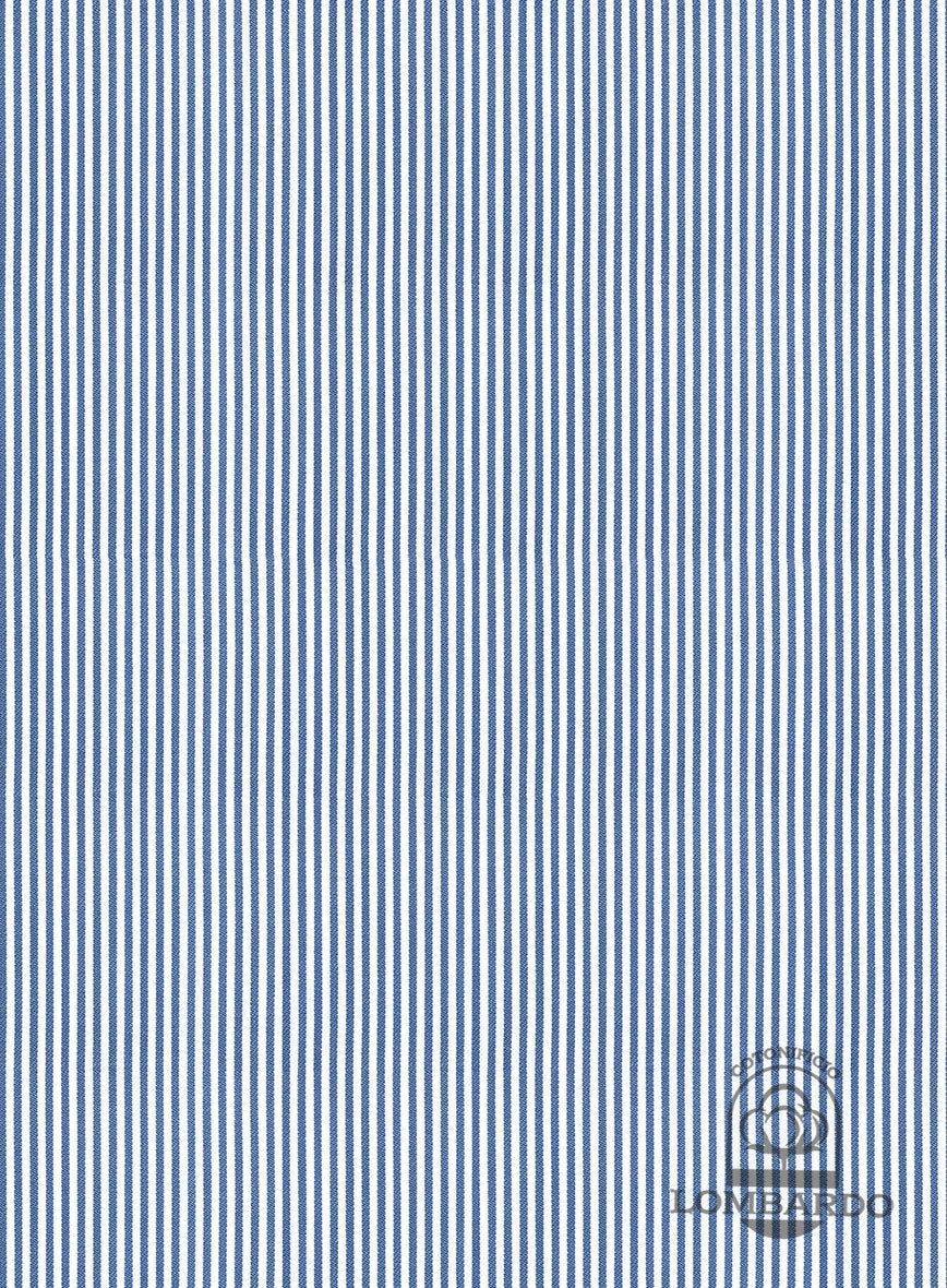 Italian Lombardo Mini Celestial Blue Stripes - StudioSuits