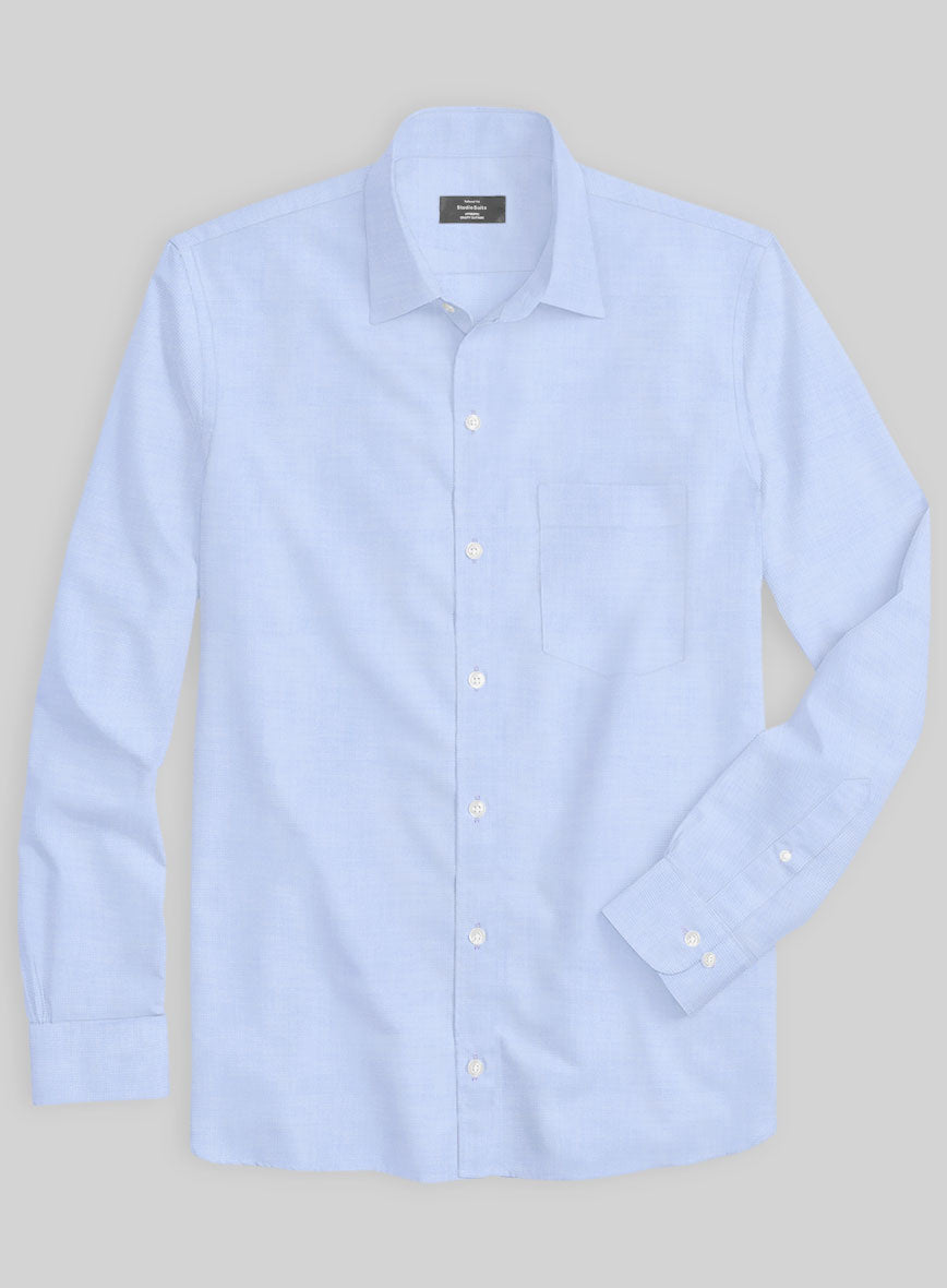 Italian Lombardo Pastel Blue Shirt - StudioSuits