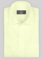 Italian Lombardo Rib Lemon Yellow Shirt - StudioSuits