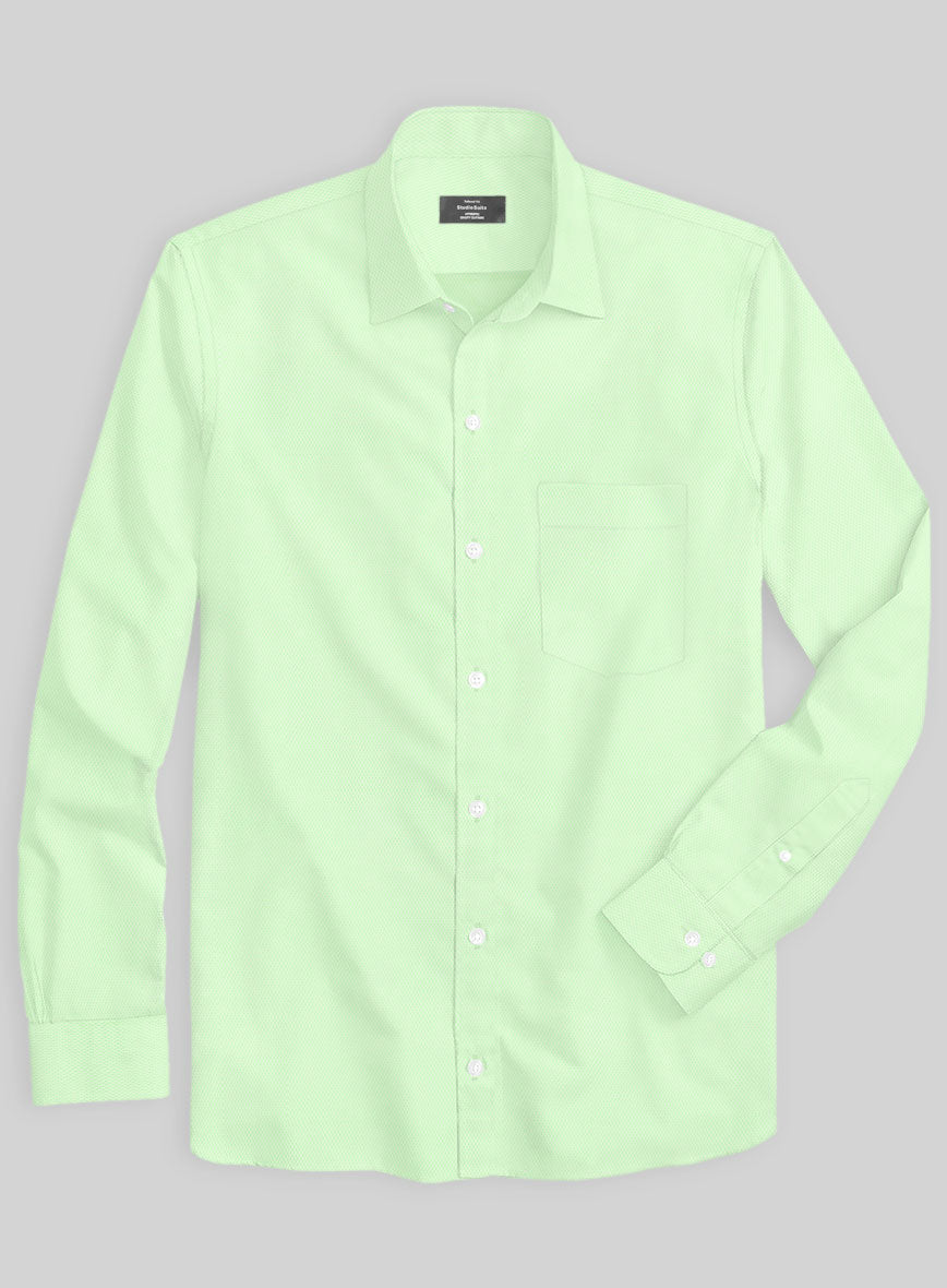 Italian Lombardo Rib Pastel Green Shirt – StudioSuits
