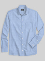 Italian Lombardo Sky Blue Checks Shirt - StudioSuits