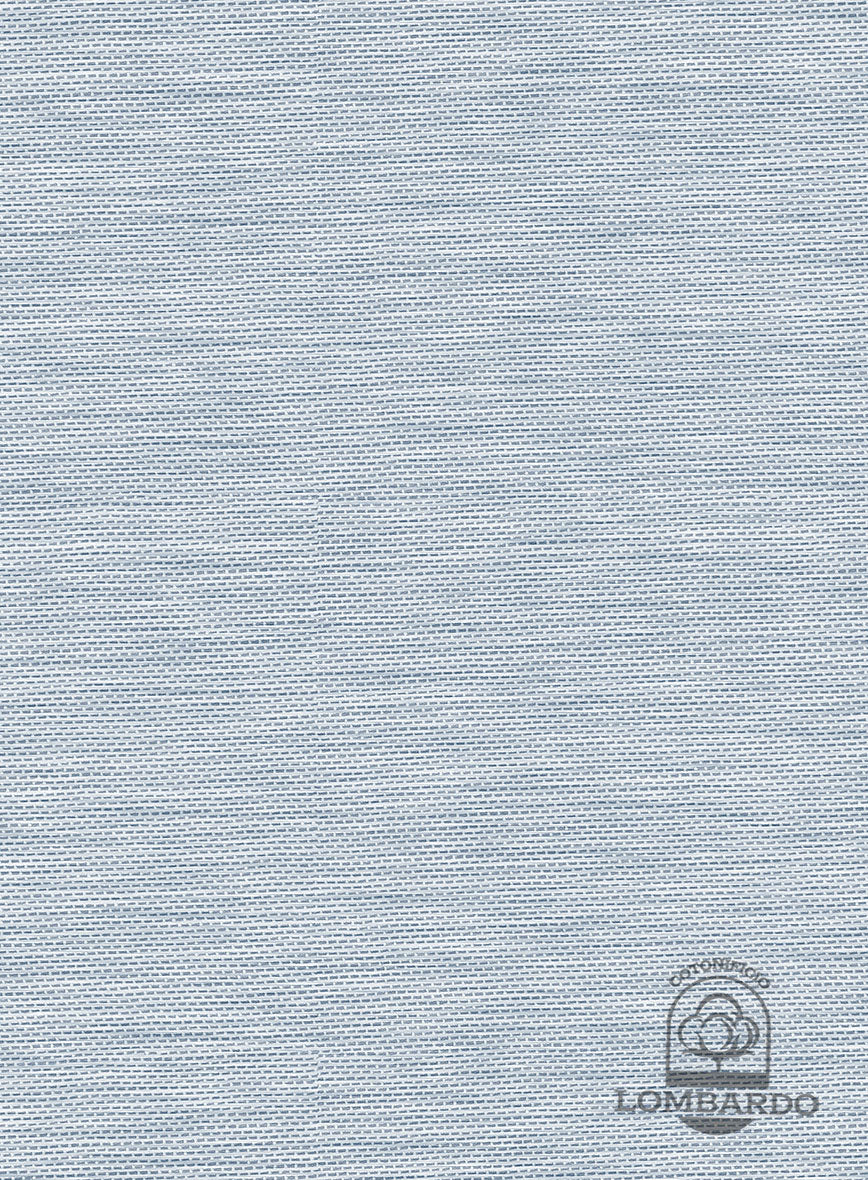 Italian Lombardo Stone Blue Shirt - StudioSuits
