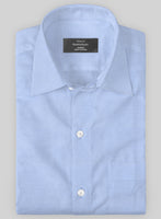 Italian Lombardo Twill Dodger Blue Shirt - StudioSuits