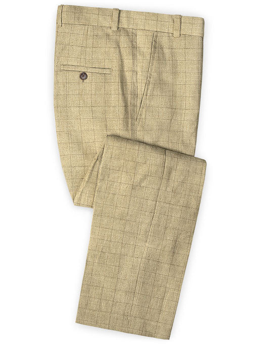 Italian Lounge Beige Linen Suit - StudioSuits