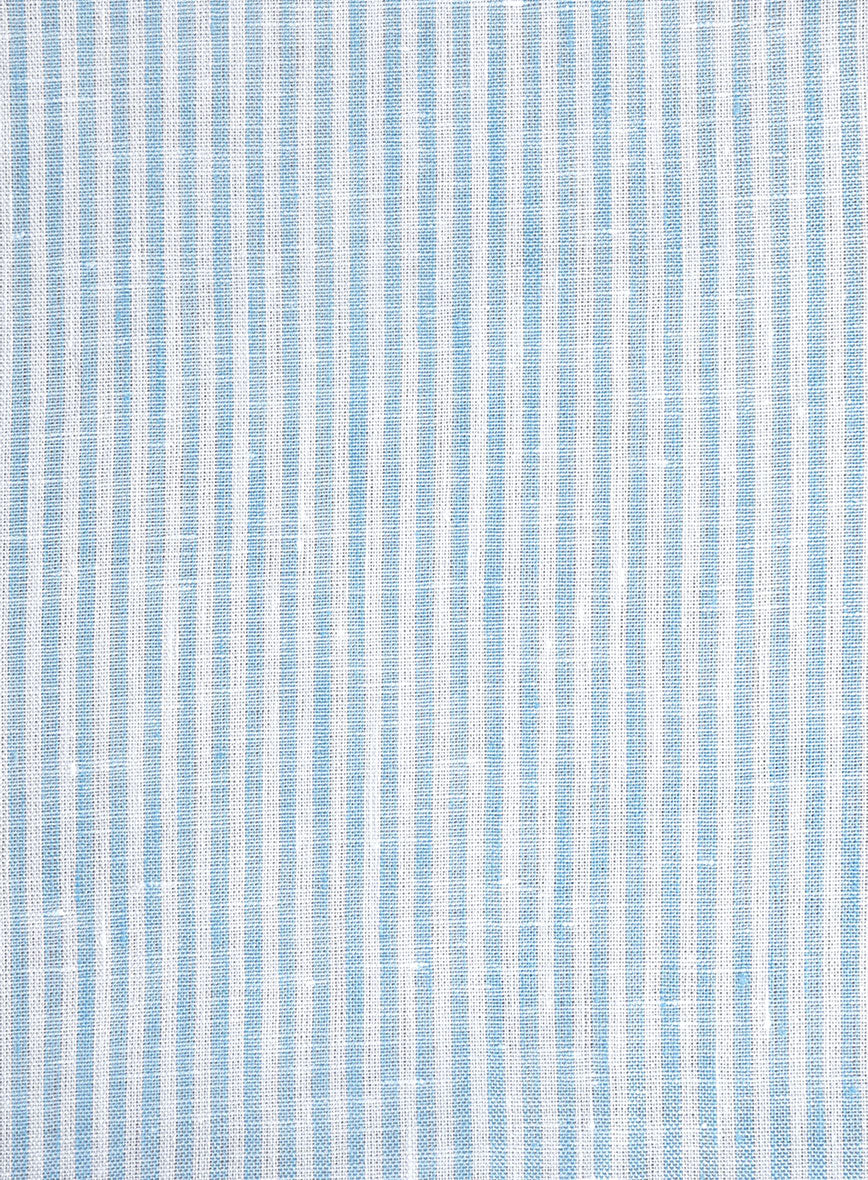 Italian Mabel Blue Bengal Stripe Shirt - StudioSuits