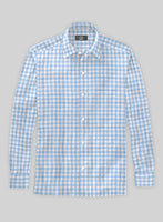 Italian Mabel Blue Check Shirt - StudioSuits