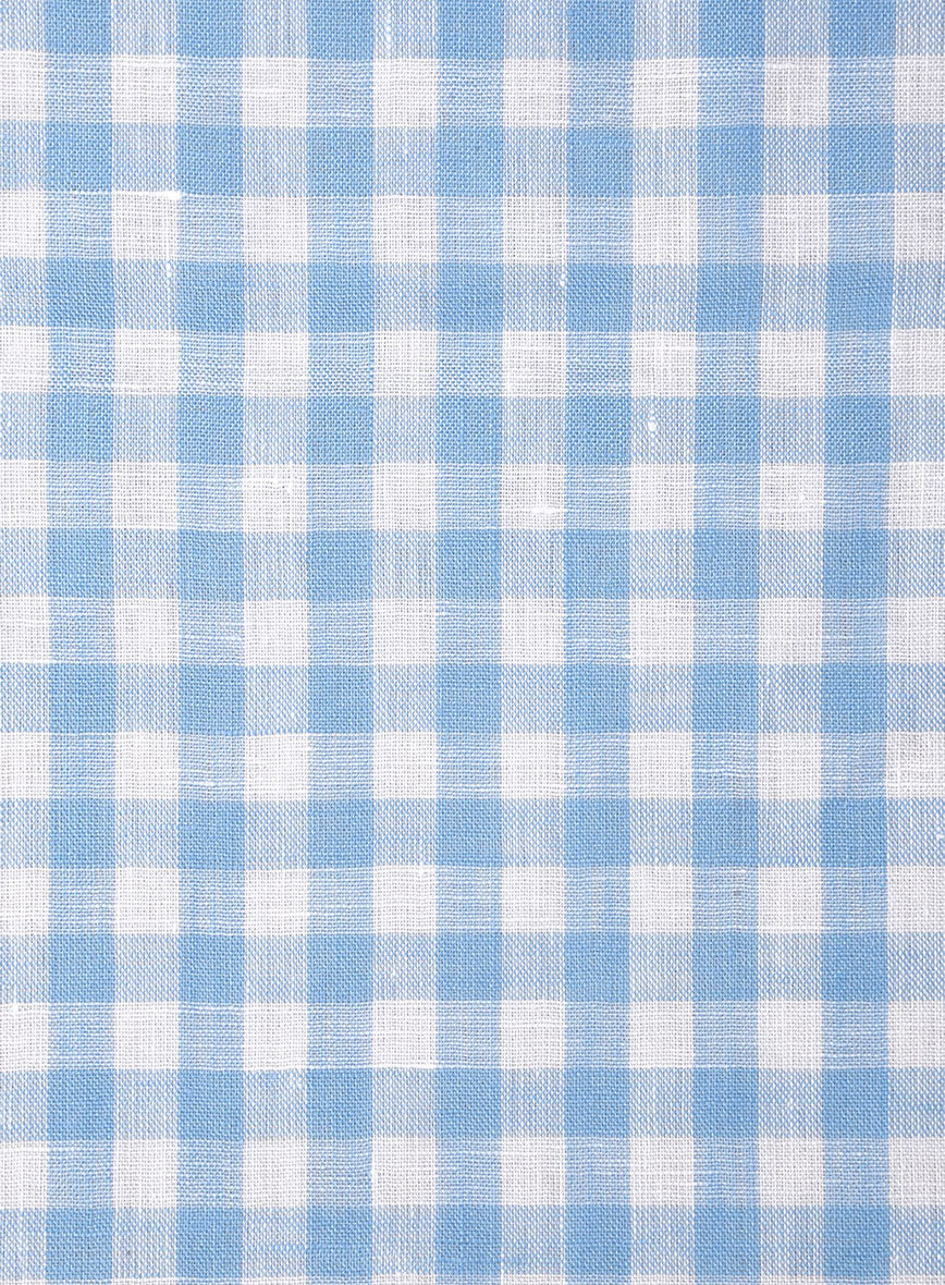 Italian Mabel Blue Check Shirt - StudioSuits