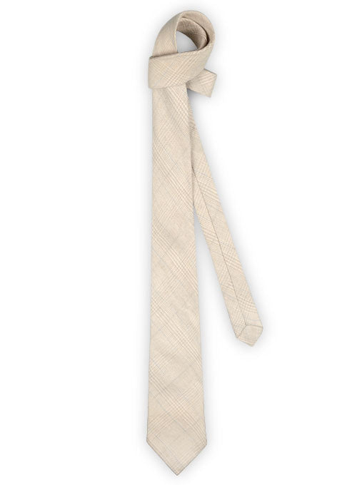 Italian Linen Tie - Magna Beige - StudioSuits