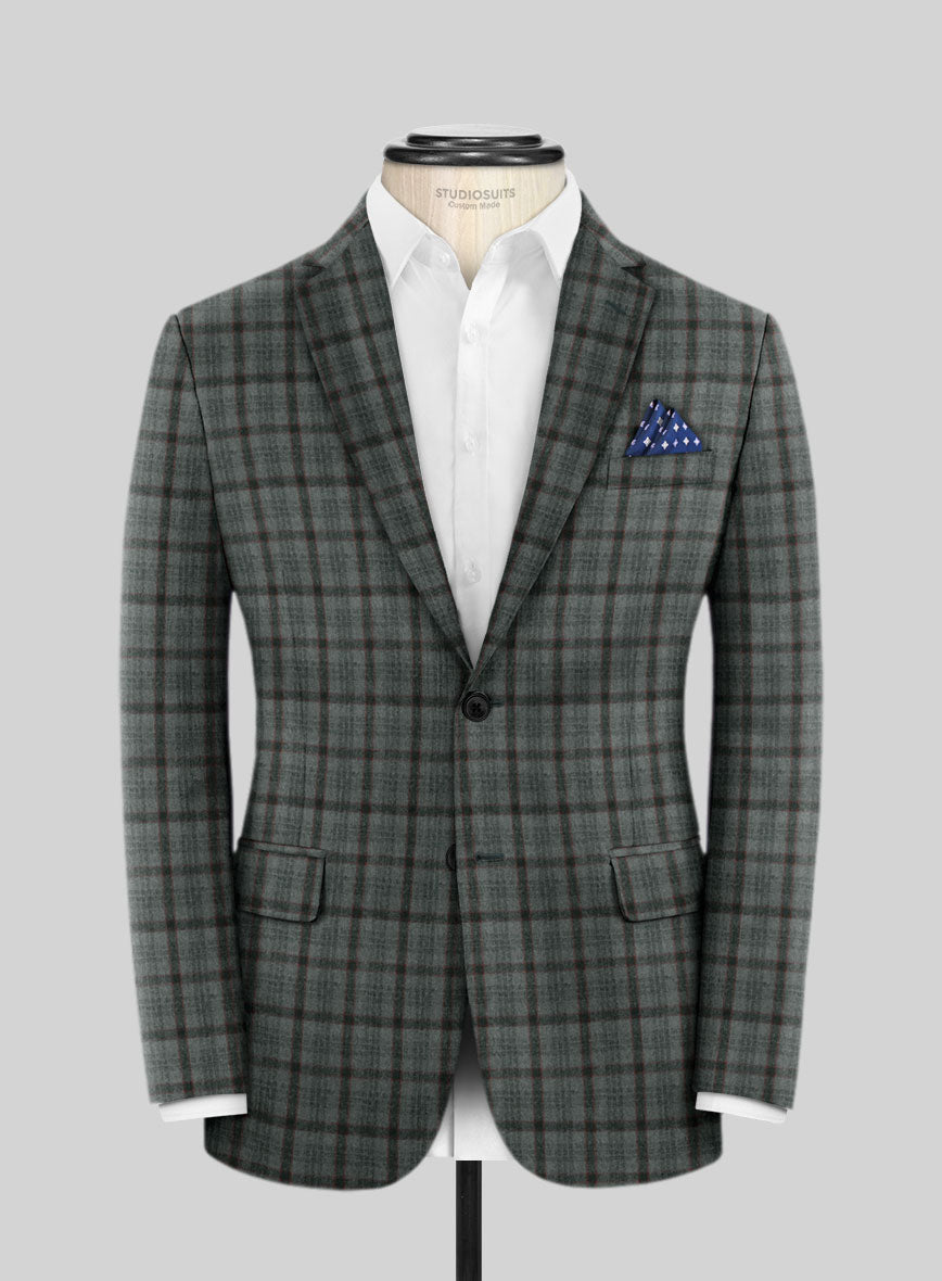 Italian Malco Green Wool Jacket - StudioSuits