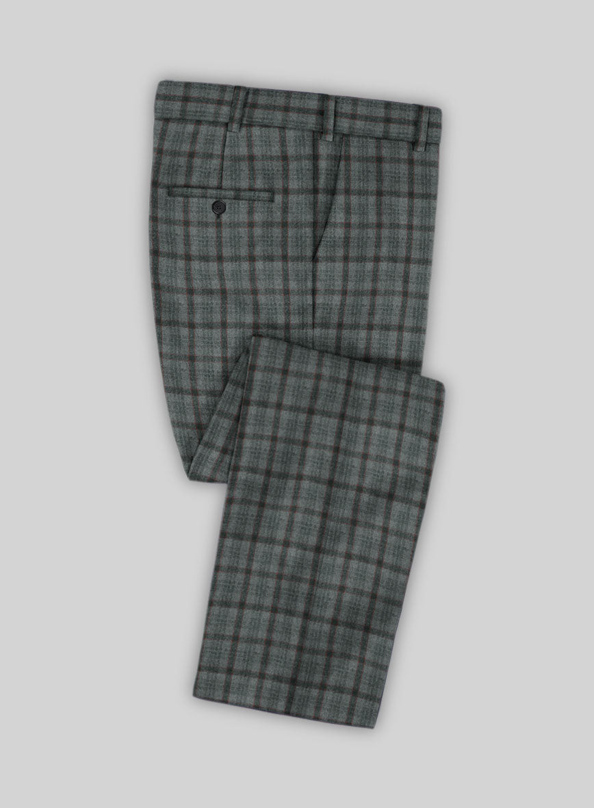 Italian Malco Green Wool Pants - StudioSuits