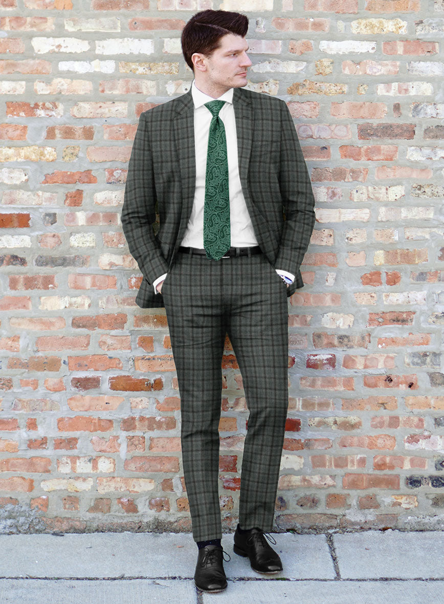 Italian Malco Green Wool Suit - StudioSuits