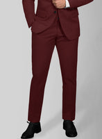 Italian Maroon Cotton Stretch Suit - StudioSuits