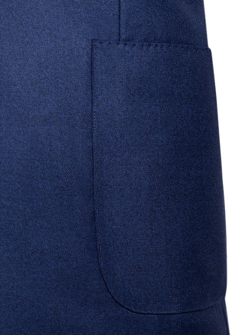Italian Melange Blue Angora Wool Jacket - 40R - StudioSuits