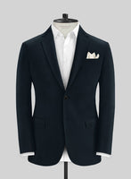 Italian Midnight Blue Cotton Stretch Jacket - StudioSuits