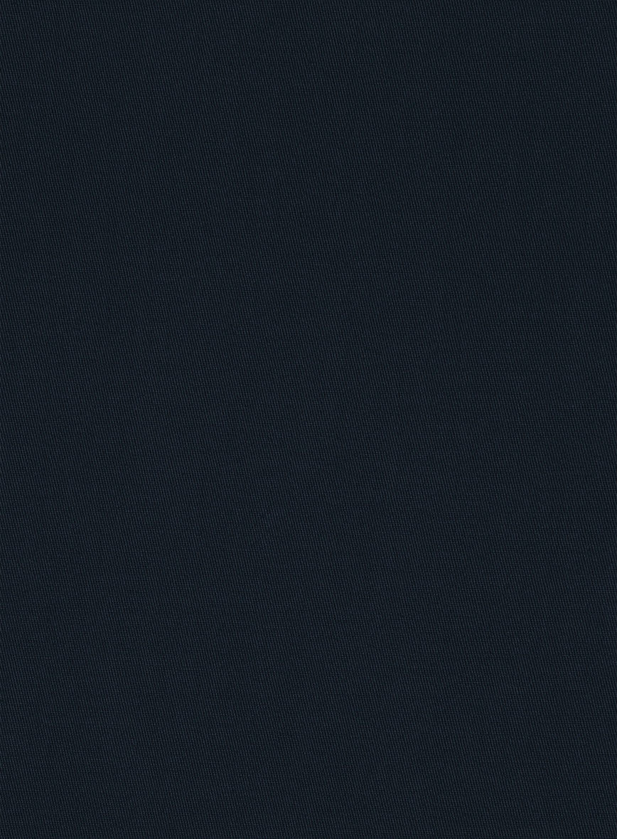 Italian Midnight Blue Cotton Stretch Pants - StudioSuits