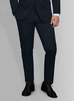 Italian Midnight Blue Cotton Stretch Suit - StudioSuits