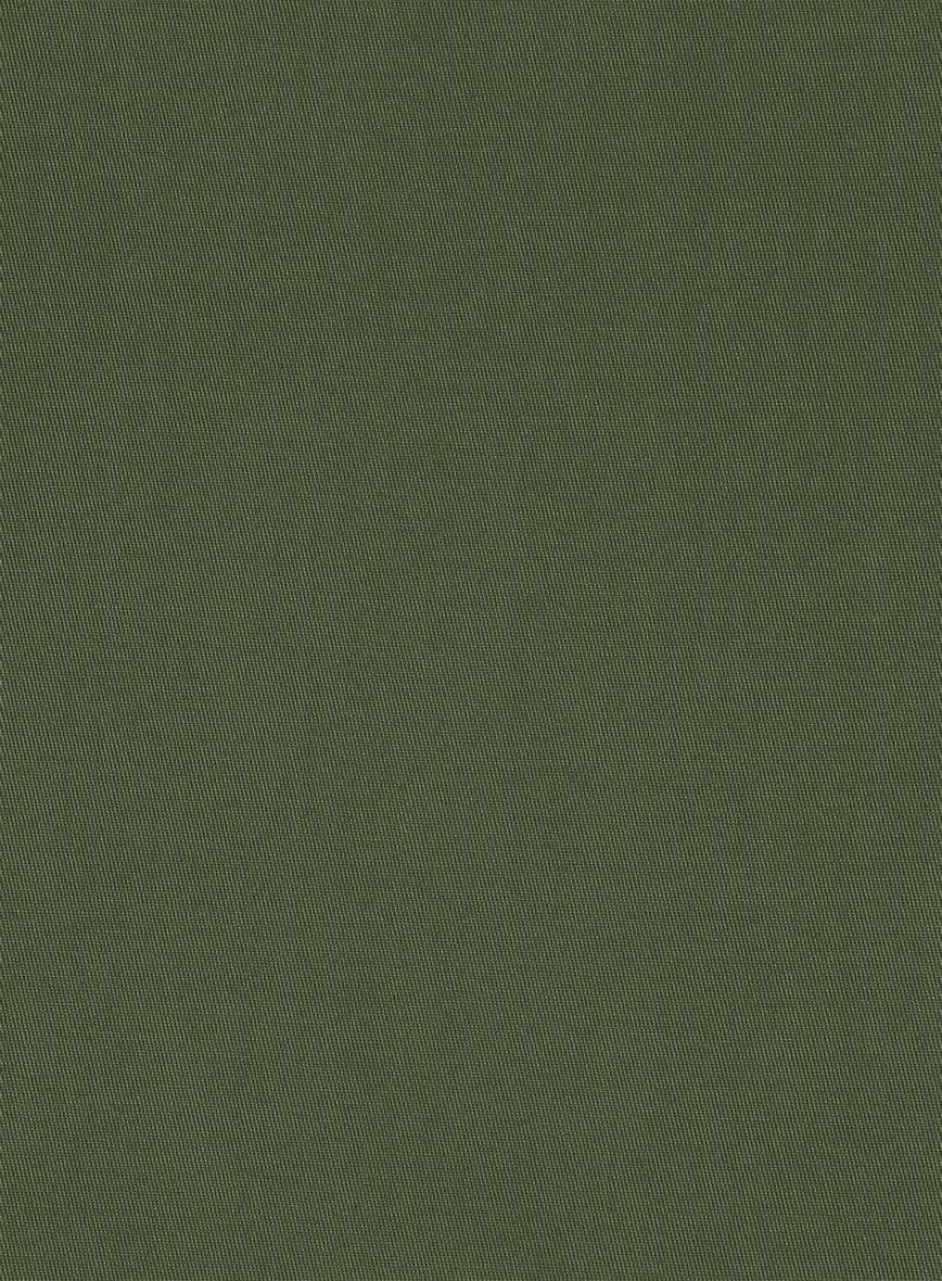 Italian Military Green Cotton Stretch Suit – StudioSuits