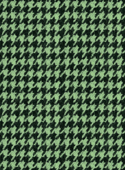 Italian Mint Green Houndstooth Tweed Pants - StudioSuits