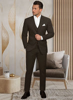 Italian Mocha Brown Cotton Stretch Suit - StudioSuits