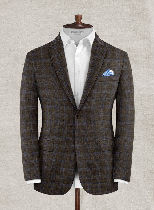 Italian Murano Gan Callo Brown Wool Linen Suit - StudioSuits