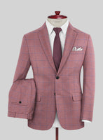 Italian Murano Drope Pink Wool Linen Silk Suit - StudioSuits