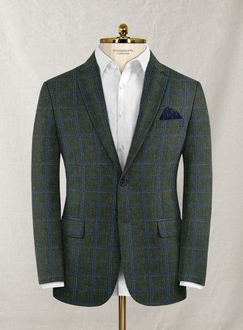 Italian Murano Alezzi Charcoal Wool Linen Suit - StudioSuits