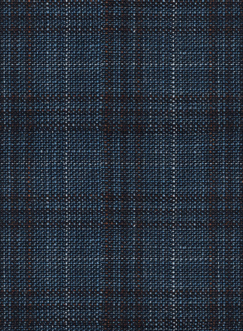 Italian Murano Ariasa Blue Wool Linen Pants - StudioSuits