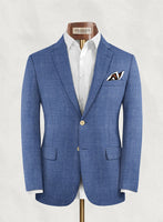 Italian Murano Cadel Blue Wool Linen Suit - StudioSuits