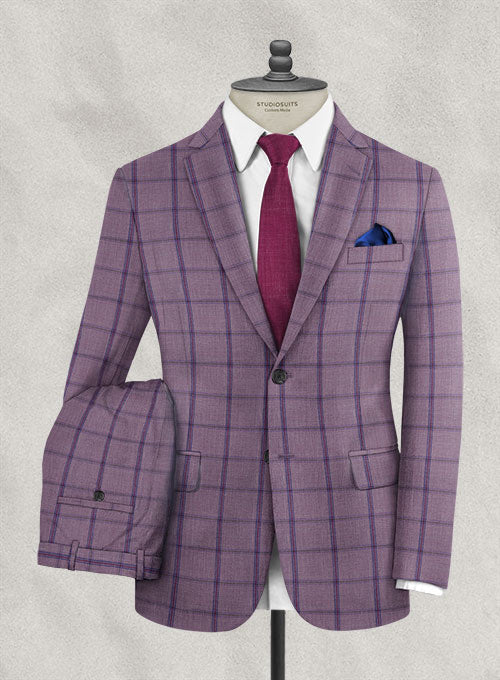 Italian Murano Candy Checks Wool Linen Suit - StudioSuits