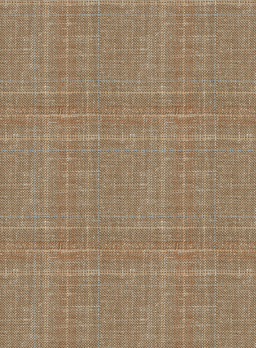 Italian Murano Ocavi Brown Wool Linen Silk Suit - StudioSuits