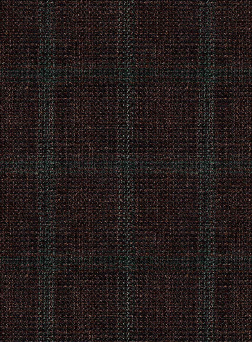 Italian Murano Corri Checks Wool Linen Silk Pants - StudioSuits