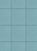 Italian Murano Domar Blue Wool Linen Silk Pants - StudioSuits