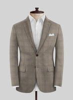 Italian Murano Ejan Brown Wool Linen Silk Jacket - StudioSuits