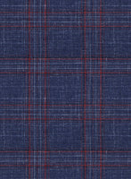Italian Murano Fanado Blue Wool Linen Jacket - StudioSuits