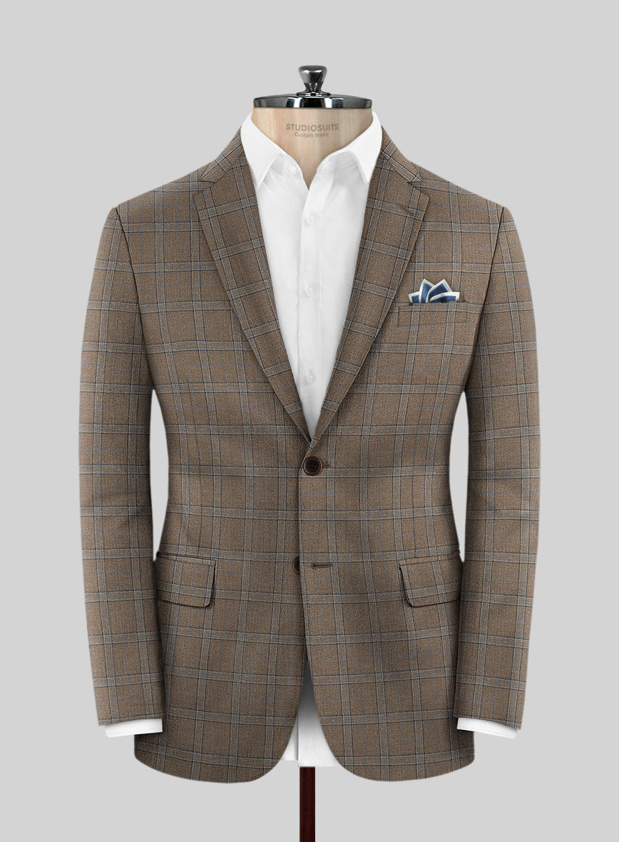 Italian Murano Igelu Brown Wool Linen Silk Suit - StudioSuits
