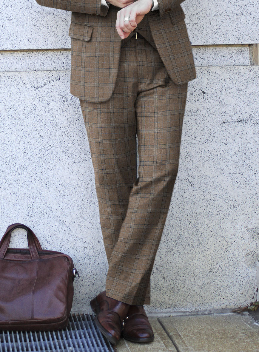 Italian Murano Igelu Brown Wool Linen Silk Suit - StudioSuits