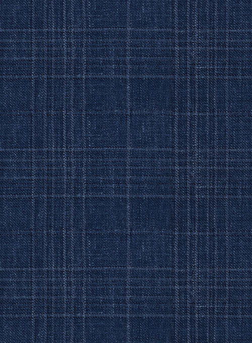 Italian Murano Iguna Blue Wool Linen Suit - StudioSuits