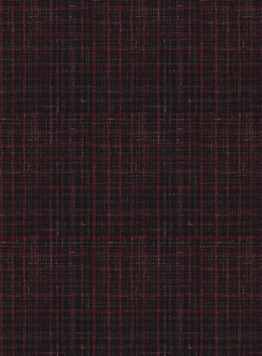 Italian Murano Irgo Checks Wool Linen Silk Jacket - StudioSuits
