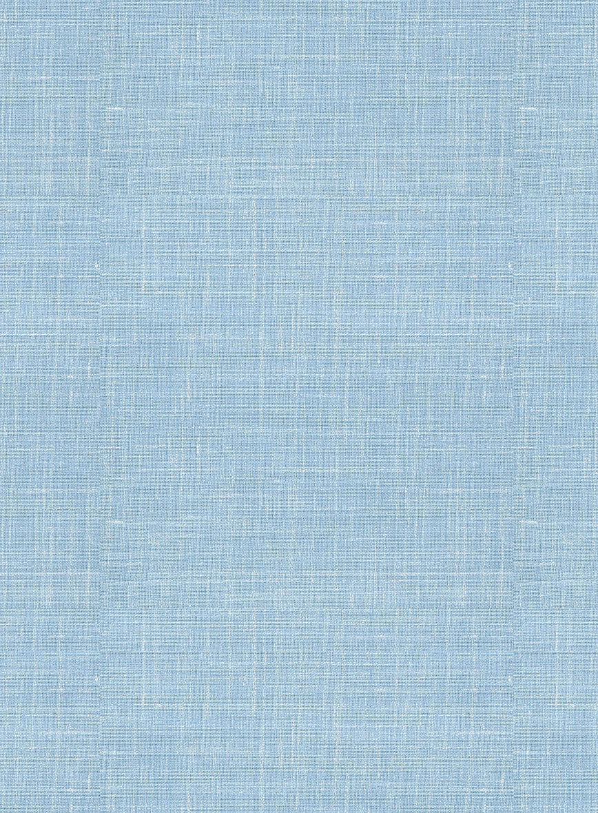 Italian Murano Light Blue Wool Linen Suit - StudioSuits