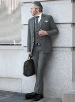 Italian Murano Livado Gray Wool Linen Silk Suit - StudioSuits