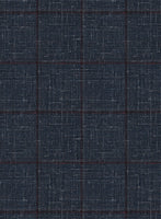 Italian Murano Ili Blue Wool Linen Silk Pants - StudioSuits