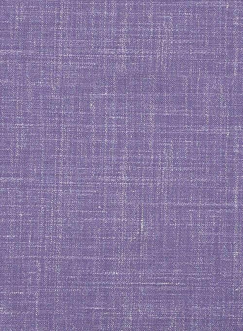 Italian Murano Manganese Violet Wool Linen Pants - StudioSuits